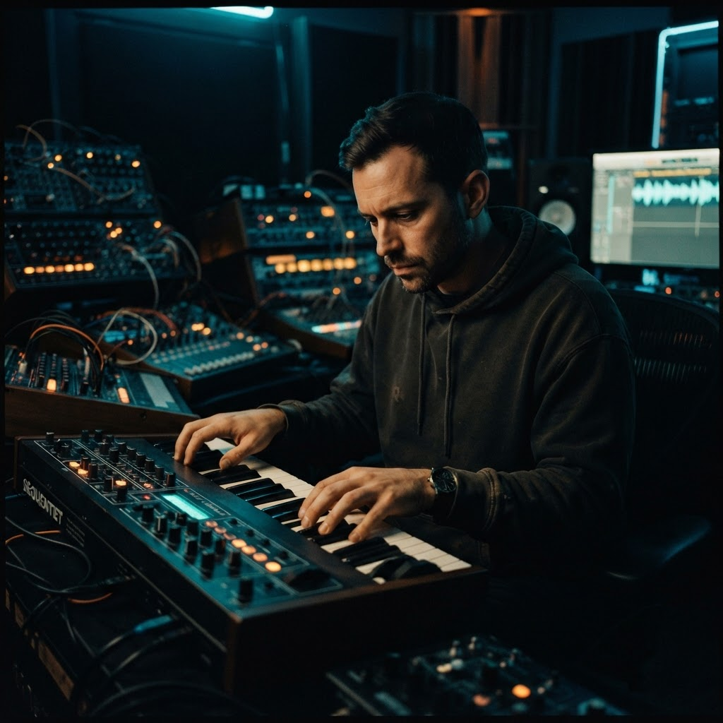 Producer in studio